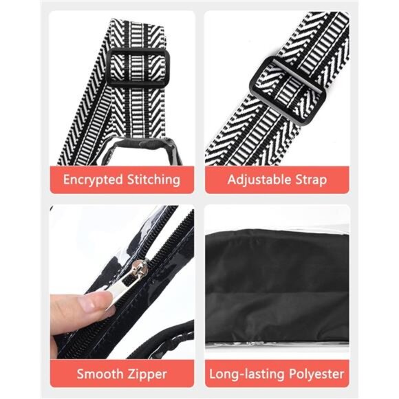 Clear Sling Bag, Clear Bag Stadium Approved, Transparent Shoulder - Picture 5 of 7